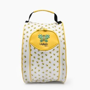LILYBETH Preppy-Chic Golf Shoe Bag Yellow Bumble Bee